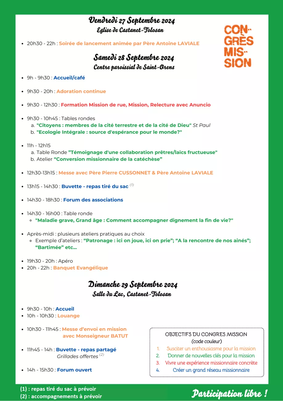 programme du congrès mission local ND Autan