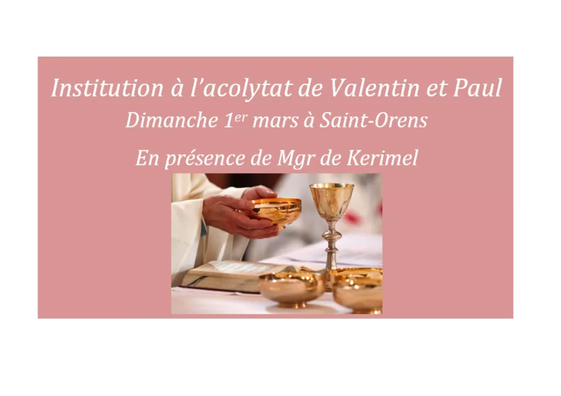 acolytat 1er mars